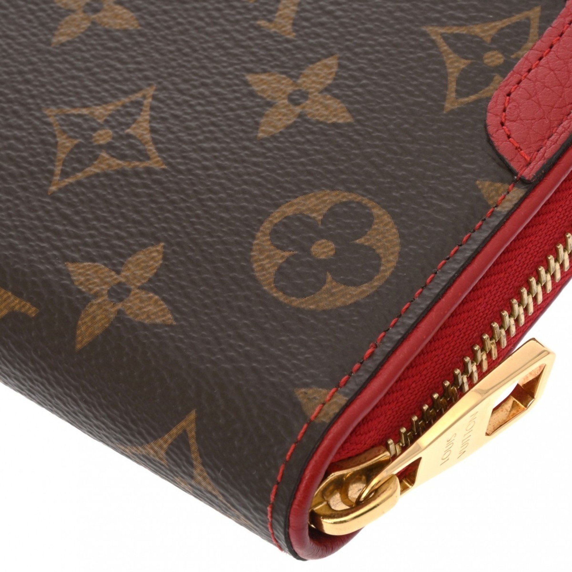 LOUIS VUITTON Louis Vuitton Monogram Zippy Wallet Retiro Cerise (Red) M61854 Women's Canvas Long