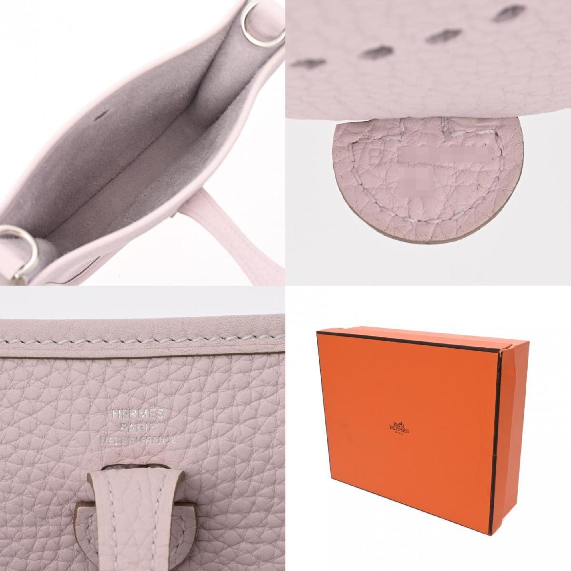 HERMES Evelyn TPM Mauve Pale B Stamp (Around 2023) Women's Taurillon Clemence Shoulder Bag