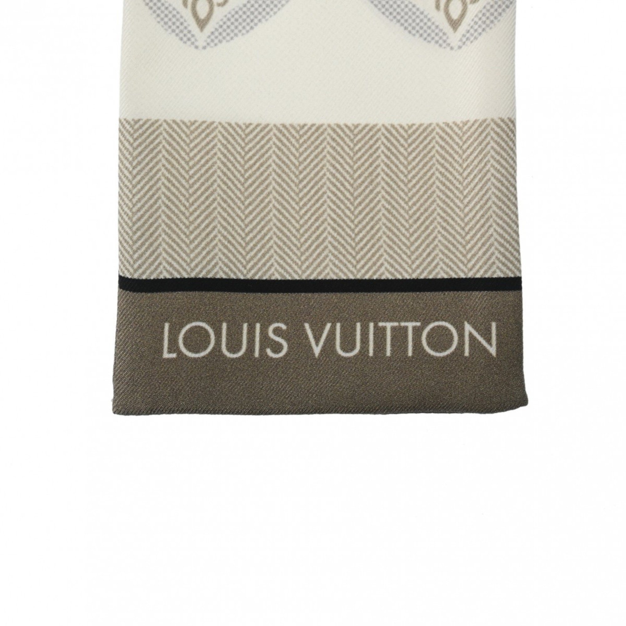 LOUIS VUITTON Louis Vuitton Bandeau SINCE1854 White M77442 Women's 100% Silk Scarf