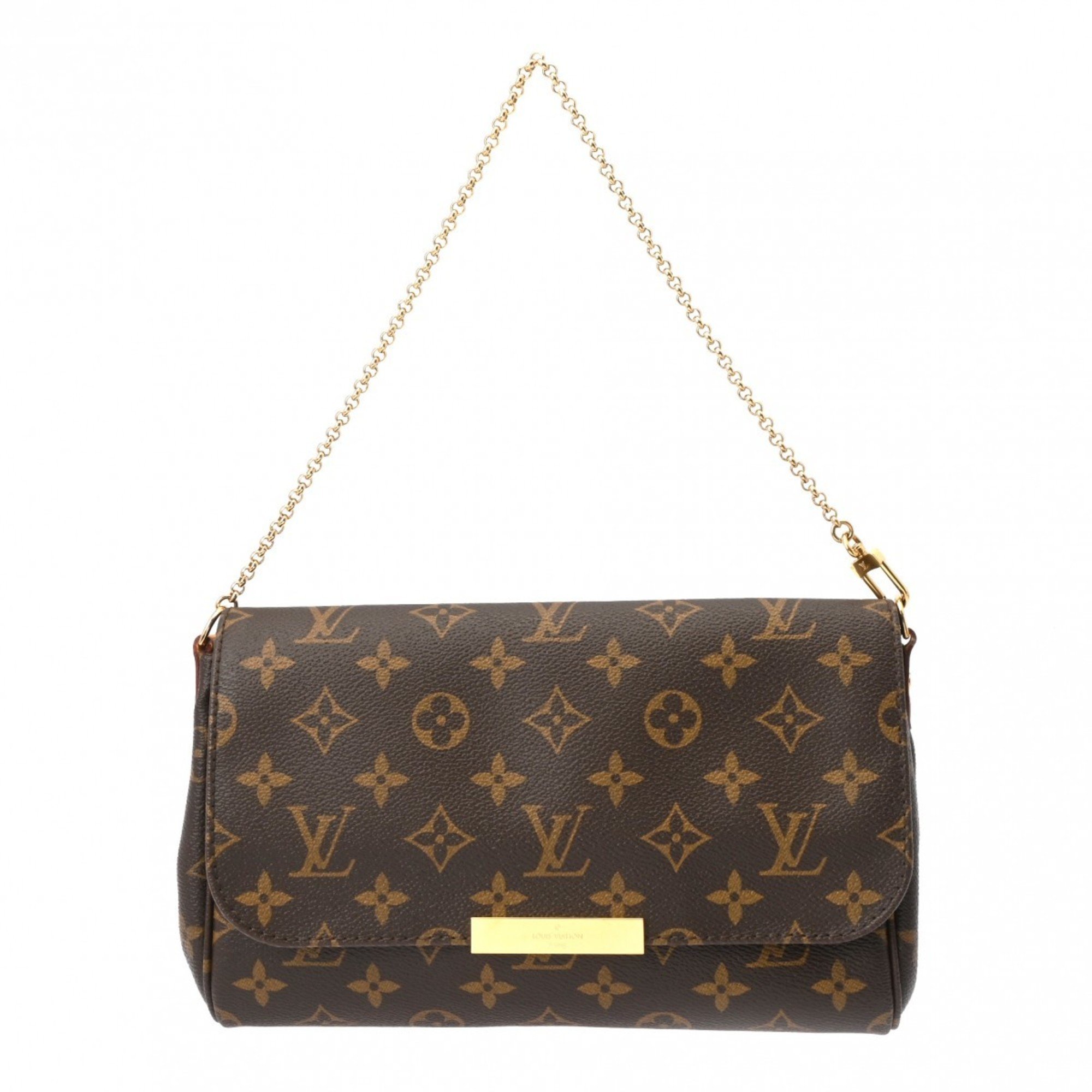 LOUIS VUITTON Louis Vuitton Monogram Favorite MM Brown M40718 Women's Canvas Shoulder Bag