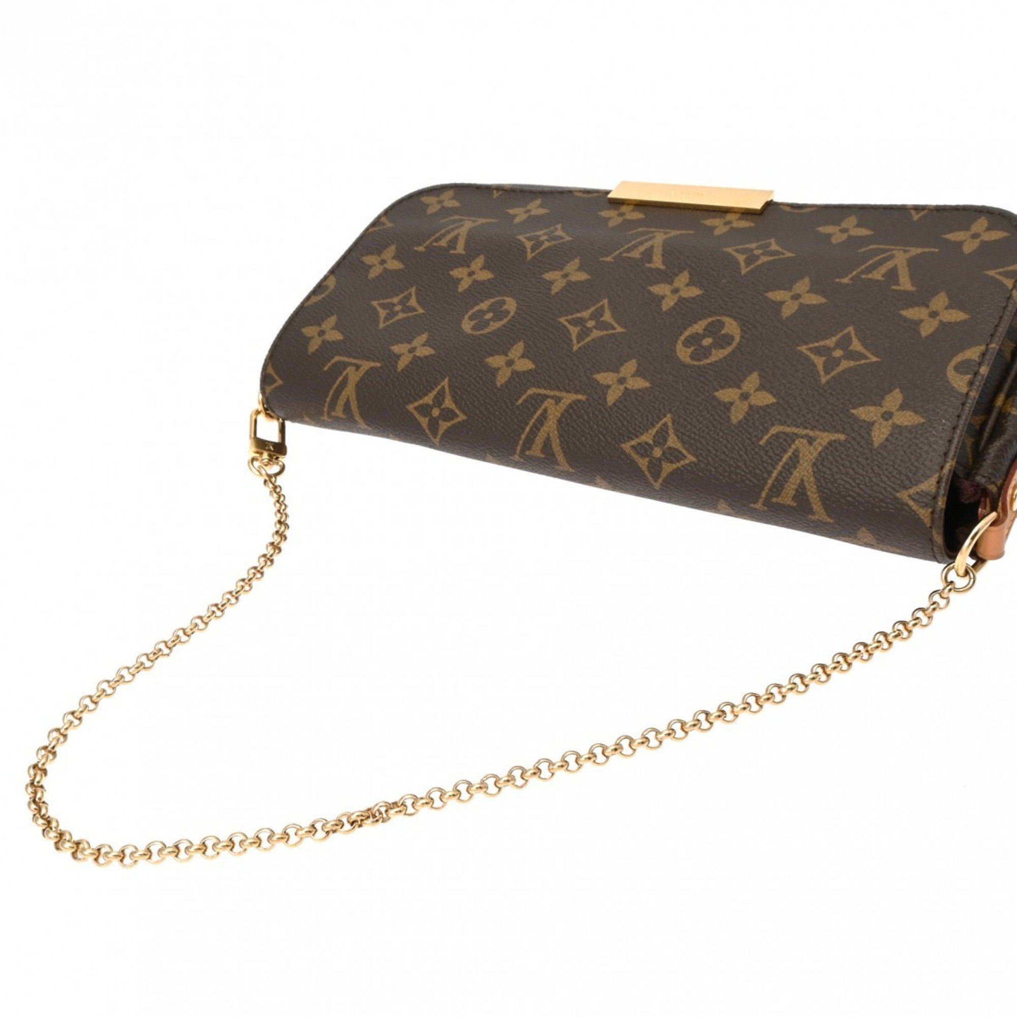 LOUIS VUITTON Louis Vuitton Monogram Favorite MM Brown M40718 Women's Canvas Shoulder Bag