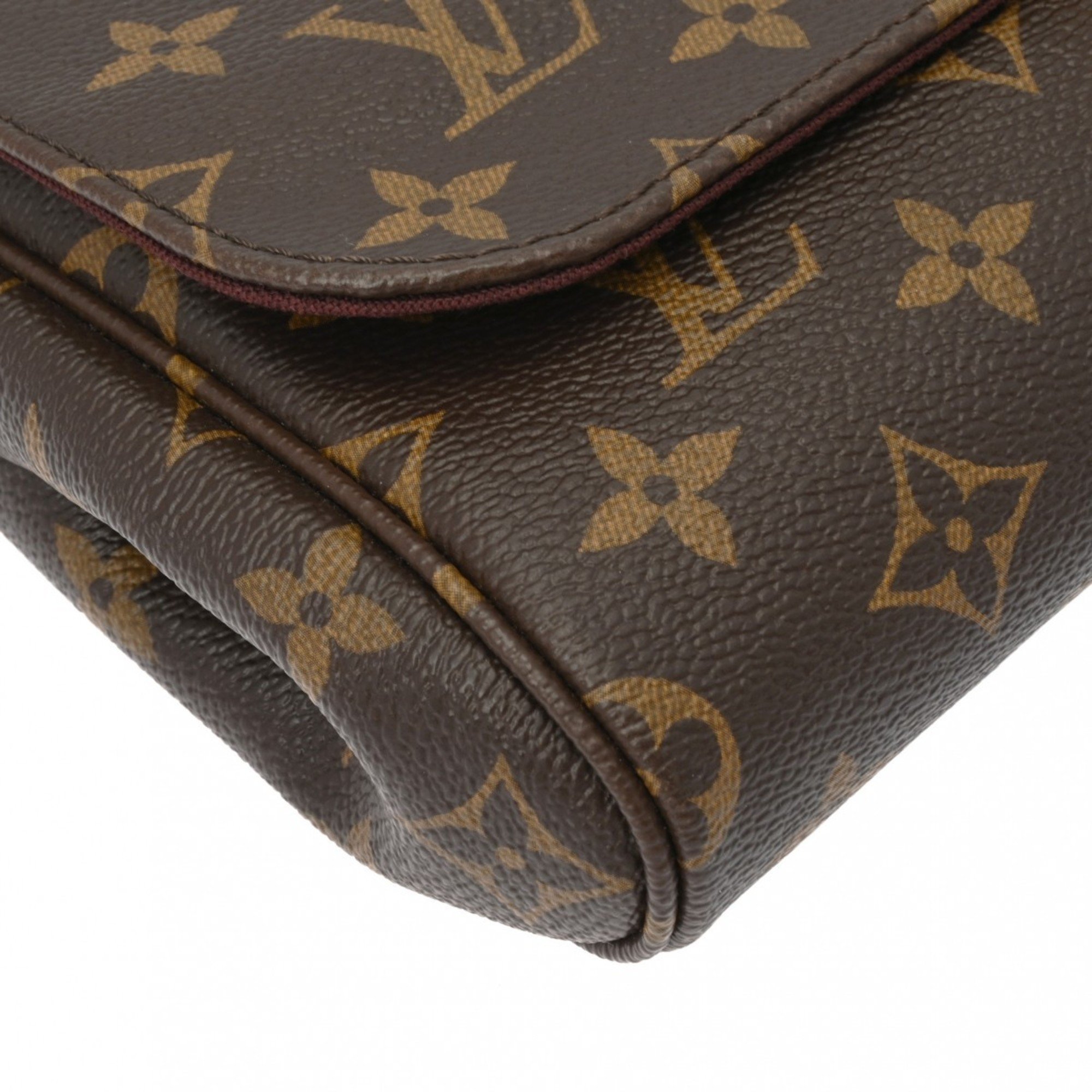 LOUIS VUITTON Louis Vuitton Monogram Favorite MM Brown M40718 Women's Canvas Shoulder Bag