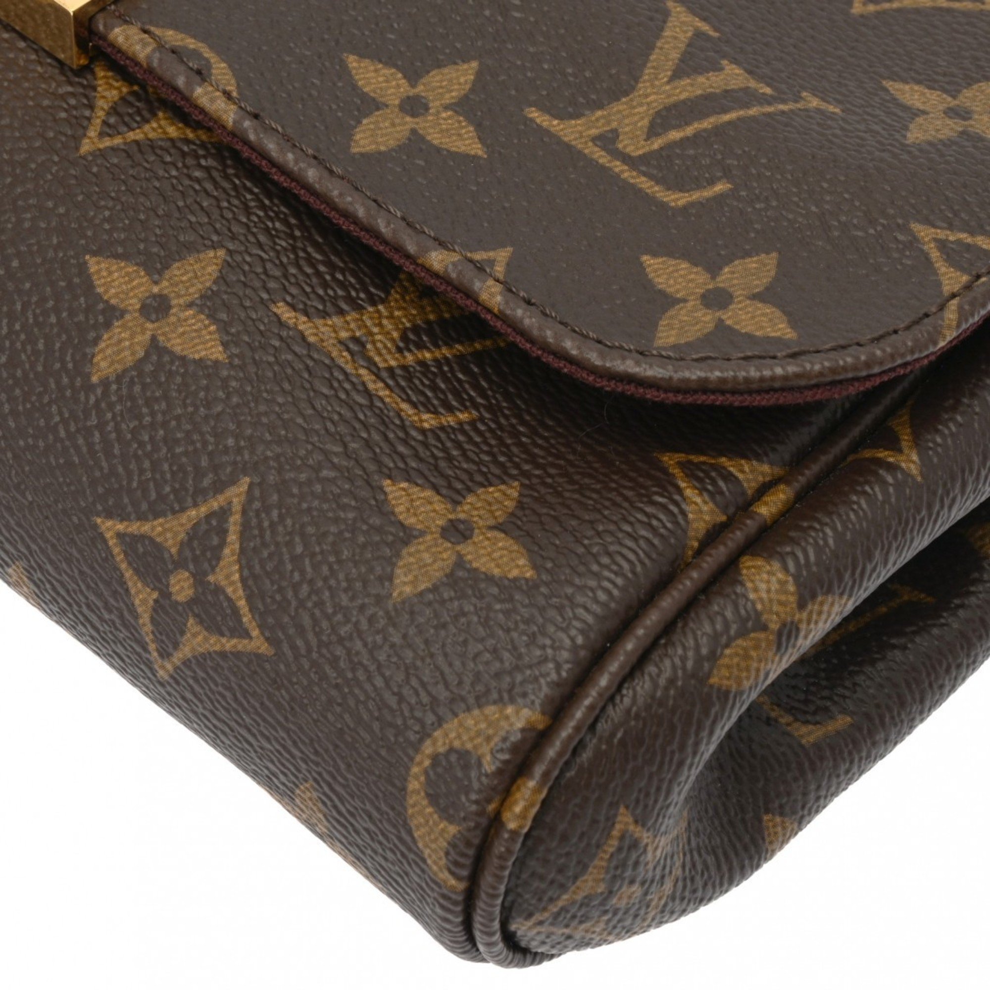 LOUIS VUITTON Louis Vuitton Monogram Favorite MM Brown M40718 Women's Canvas Shoulder Bag