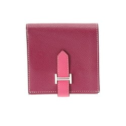 HERMES Bearn Recto Verso Tosca/Rose Tyrian □P stamp (around 2012) Women's Epsom bi-fold wallet