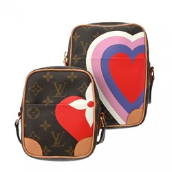 LOUIS VUITTON Louis Vuitton Monogram Game On Panam Set Brown M57450 Women's Leather Shoulder Bag