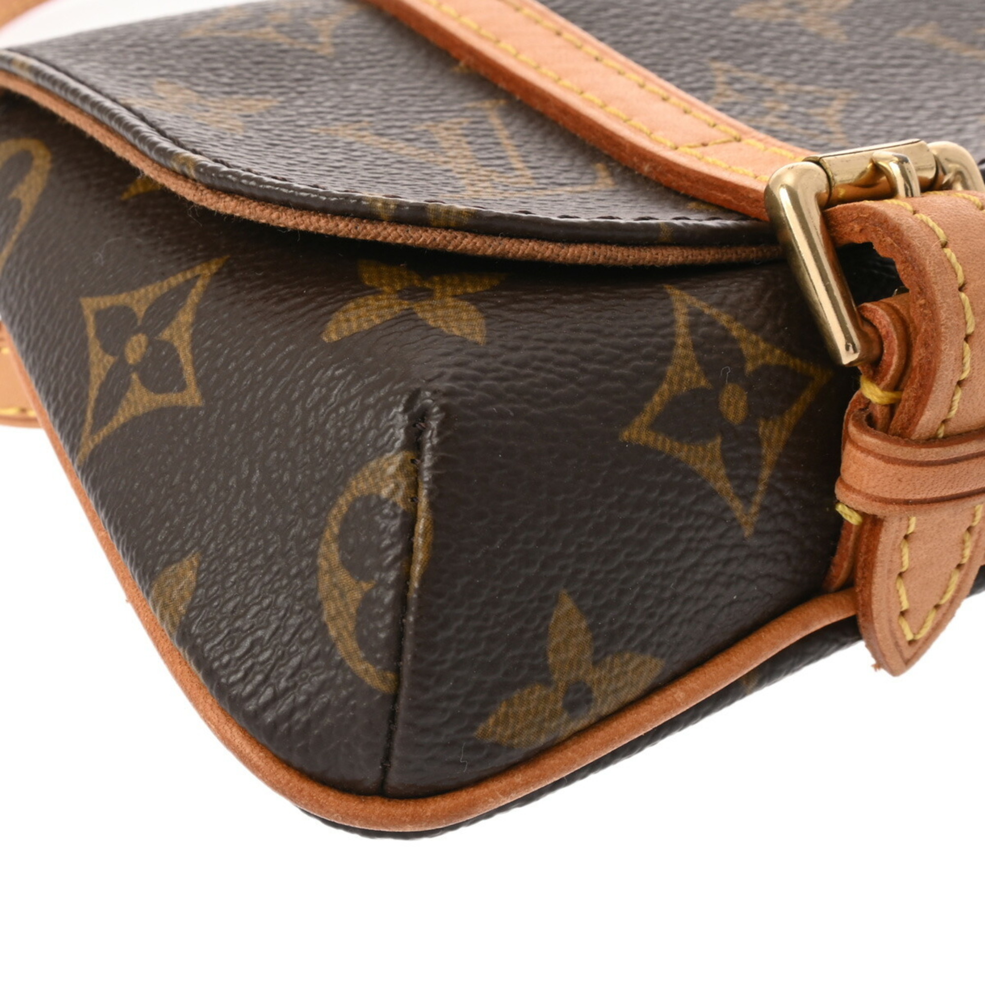 LOUIS VUITTON Louis Vuitton Monogram Pochette Mar Brown M51159 Women's Canvas Waist Bag