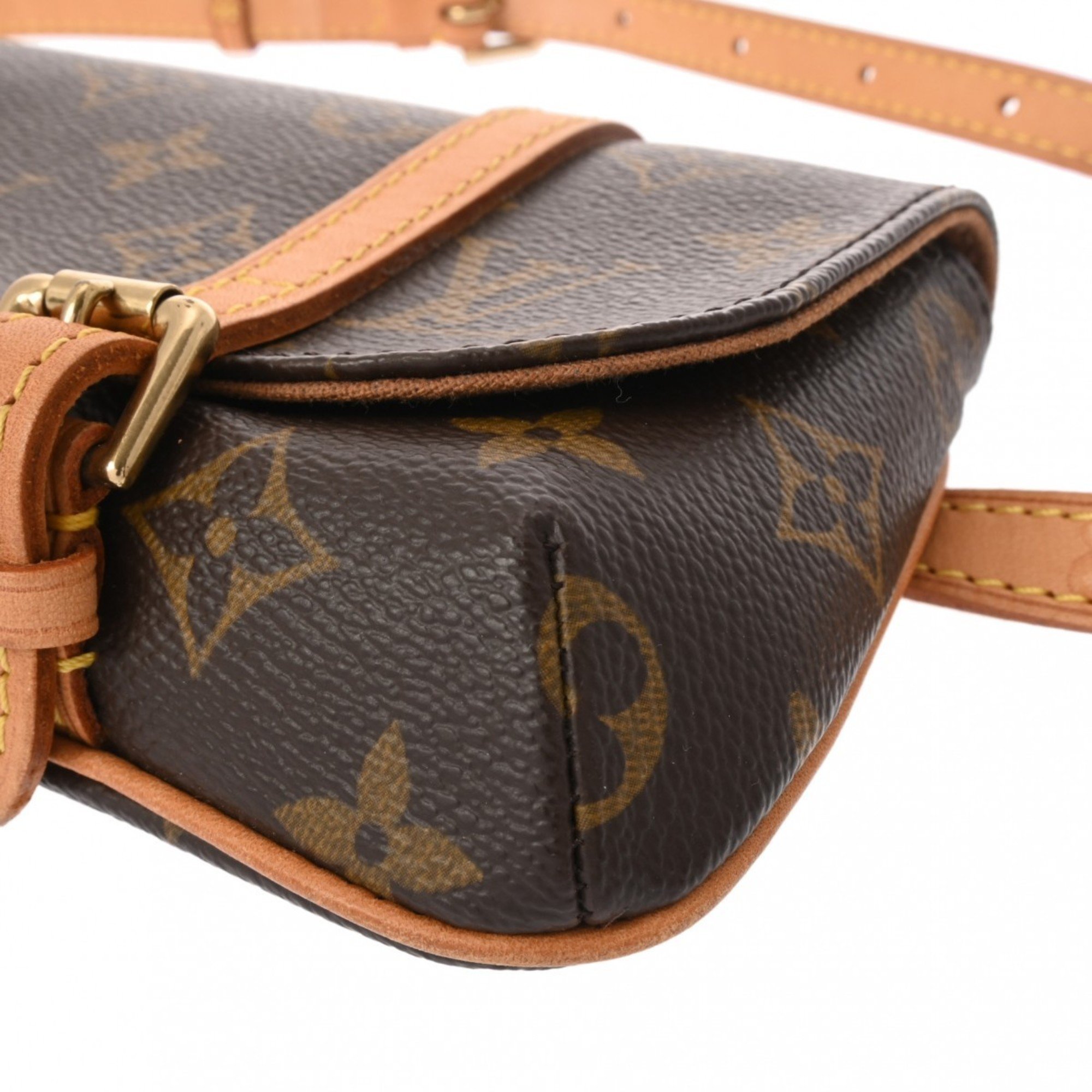 LOUIS VUITTON Louis Vuitton Monogram Pochette Mar Brown M51159 Women's Canvas Waist Bag