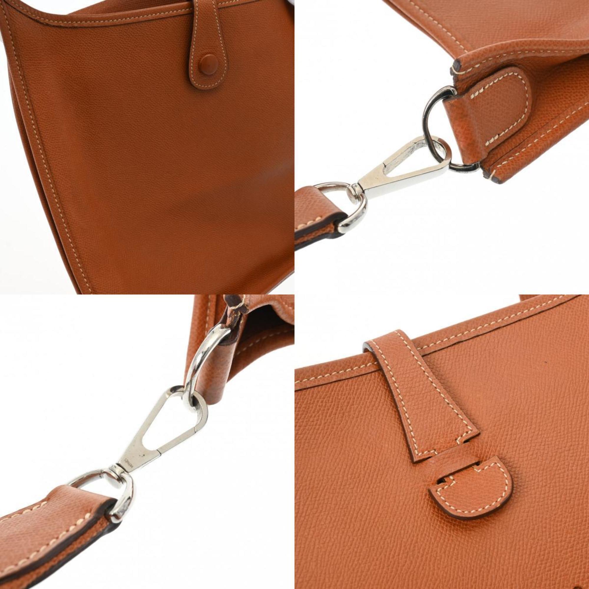 HERMES Evelyn 1 PM Cognac I Stamp (around 2005) Women's Epsom Leather Shoulder Bag