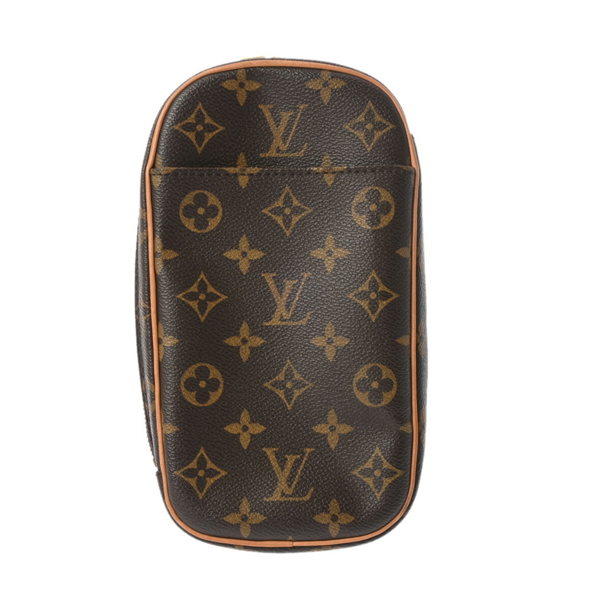 LOUIS VUITTON Louis Vuitton Monogram Pochette Ganjou Brown M51870 Men's Canvas Body Bag