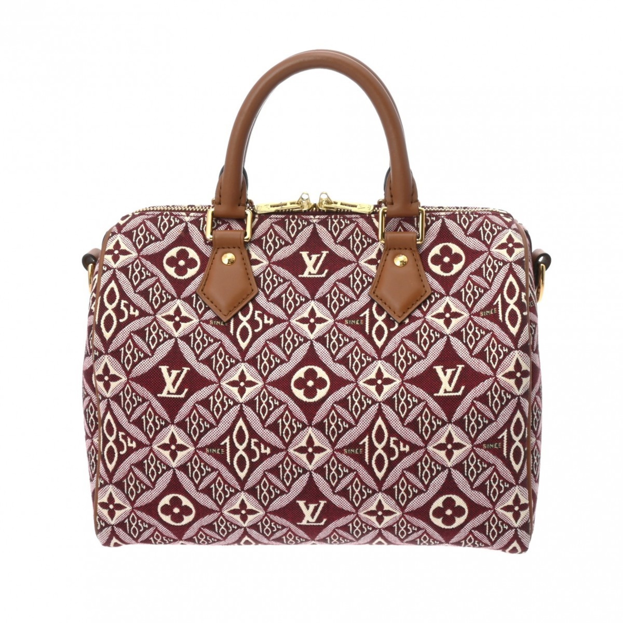 LOUIS VUITTON Louis Vuitton Monogram Jacquard Speedy Bandouliere 25 since1854 Bordeaux M57231 Women's Bag