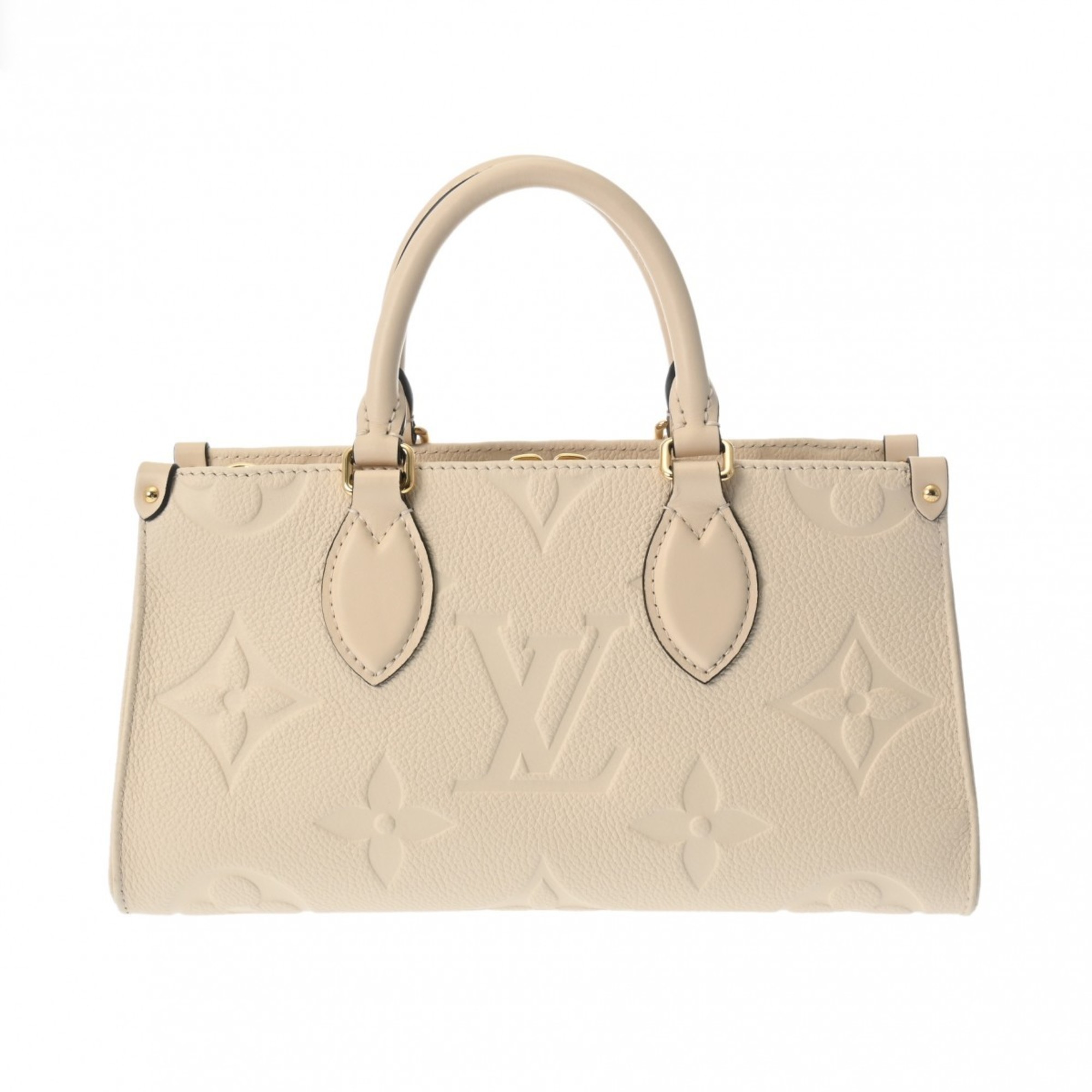 LOUIS VUITTON Louis Vuitton Monogram Empreinte On the Go EW Creme M23698 Women's Leather Handbag