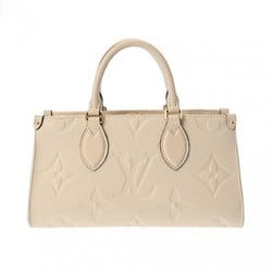 LOUIS VUITTON Louis Vuitton Monogram Empreinte On the Go EW Creme M23698 Women's Leather Handbag