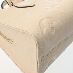 LOUIS VUITTON Louis Vuitton Monogram Empreinte On the Go EW Creme M23698 Women's Leather Handbag