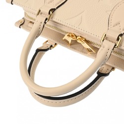 LOUIS VUITTON Louis Vuitton Monogram Empreinte On the Go EW Creme M23698 Women's Leather Handbag