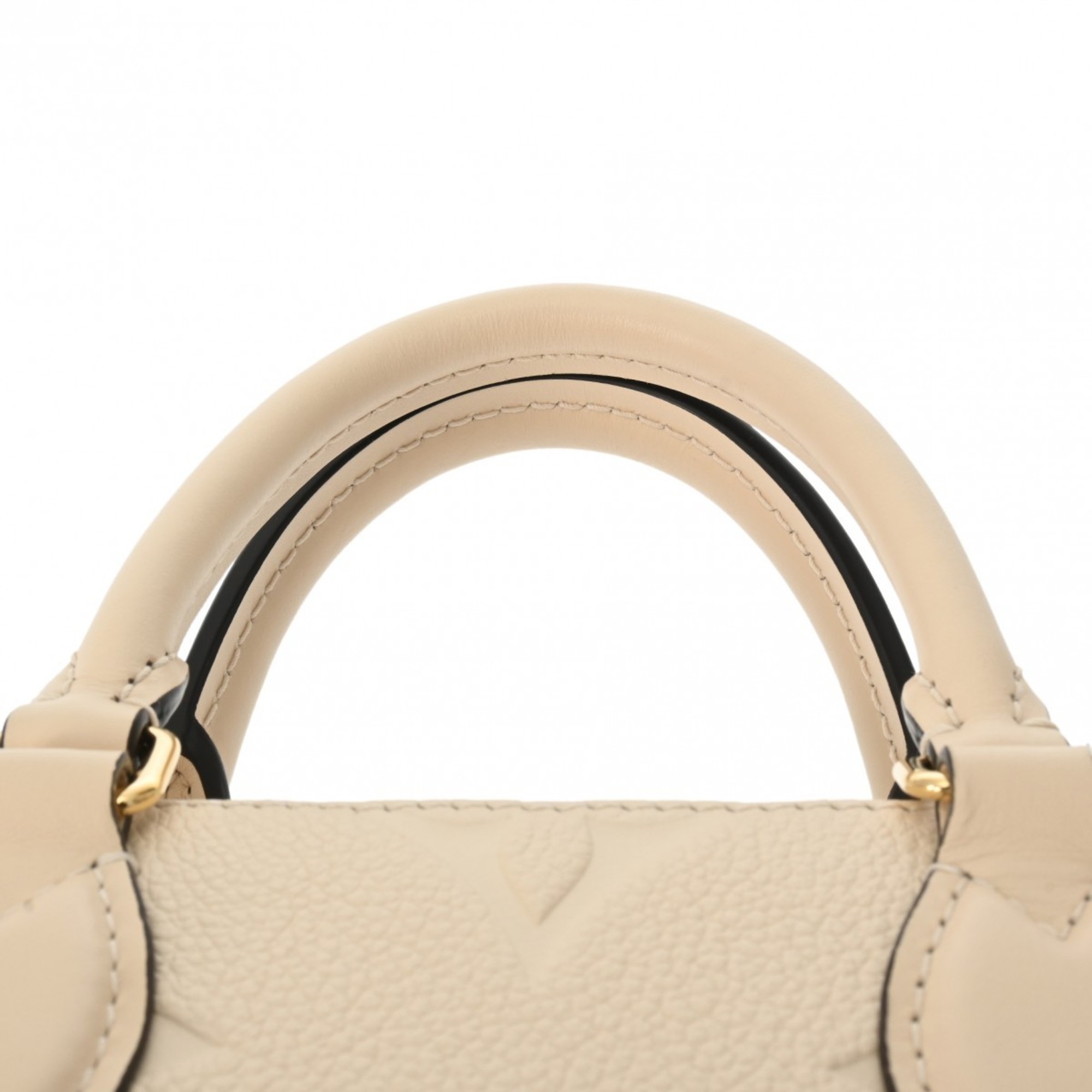 LOUIS VUITTON Louis Vuitton Monogram Empreinte On the Go EW Creme M23698 Women's Leather Handbag