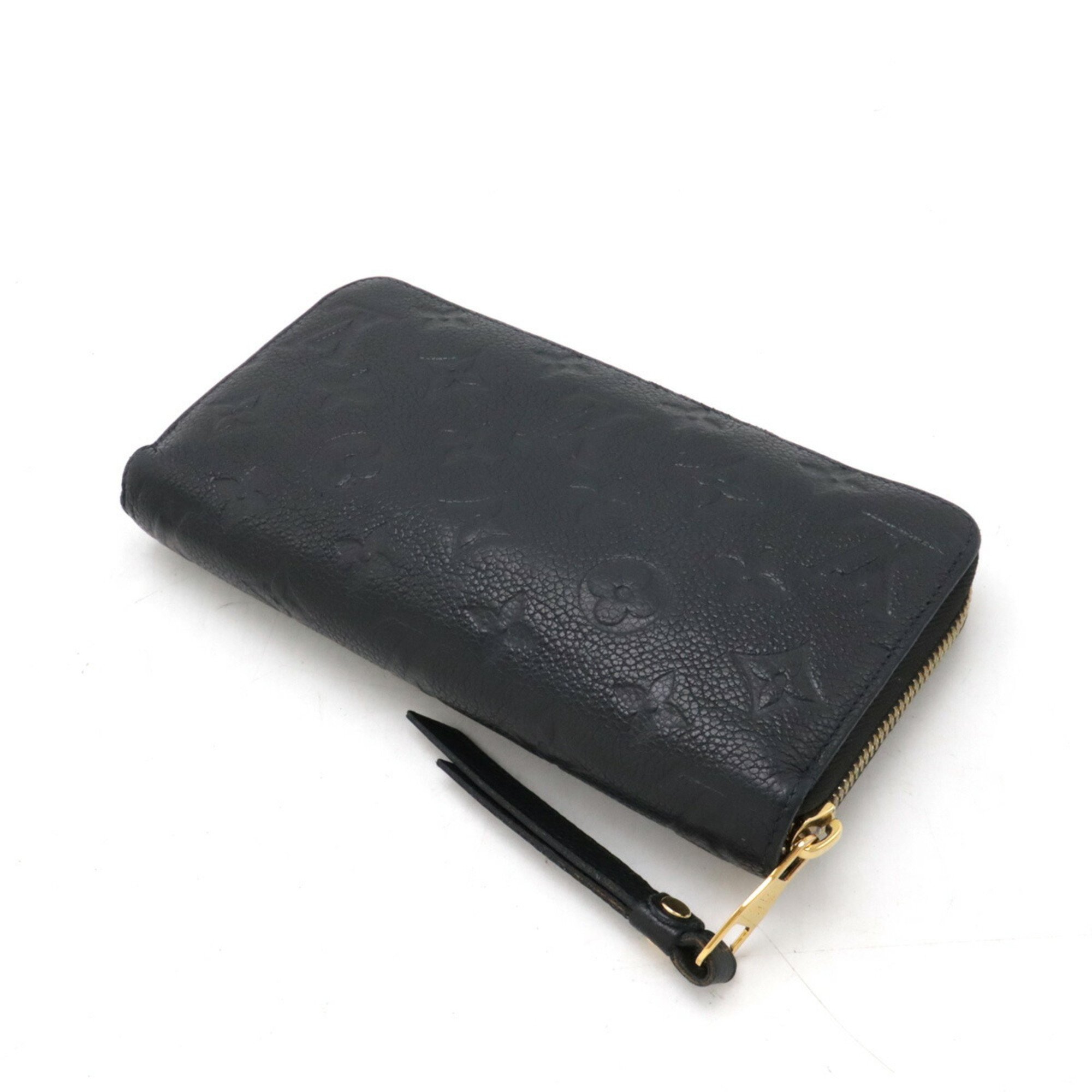 LOUIS VUITTON Louis Vuitton Monogram Empreinte Zippy Wallet Round Long Leather Infini Navy M60545