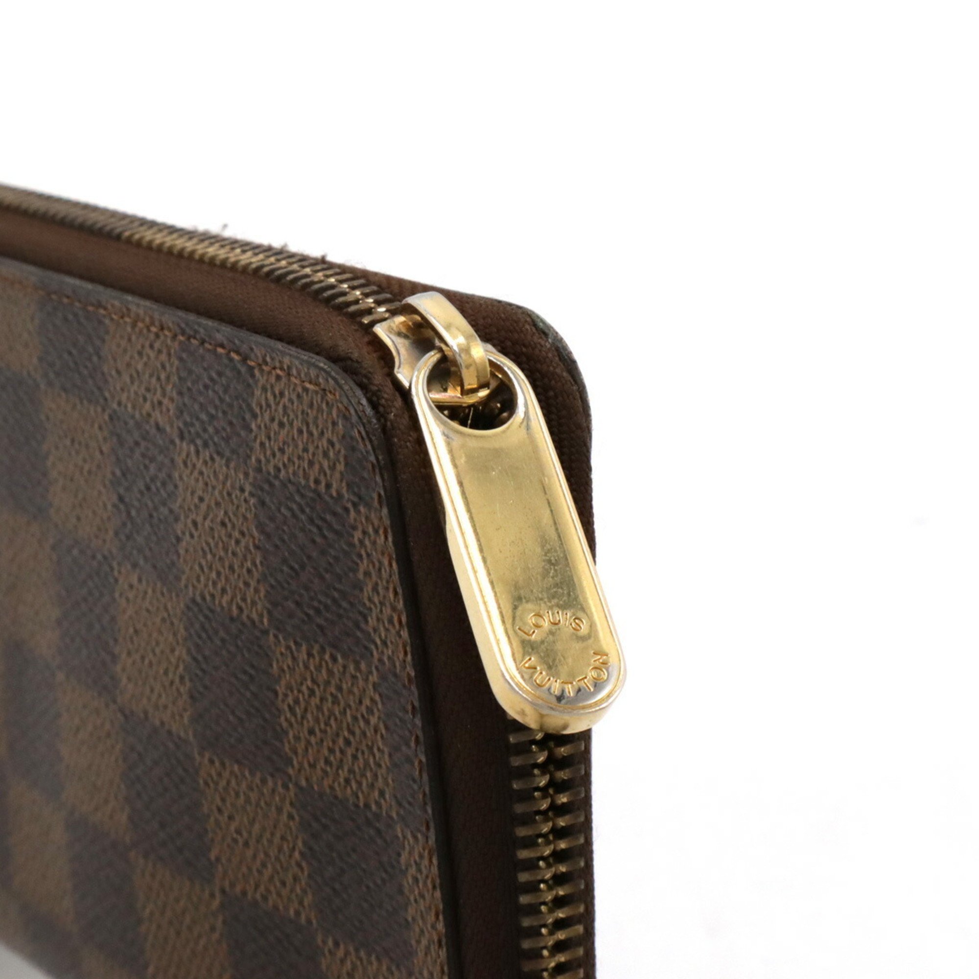 LOUIS VUITTON Damier Zippy Compact Wallet Round N60028