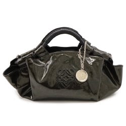 LOEWE Nappa Aire handbag, patent leather, enamel, black, gold glitter