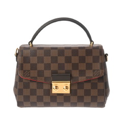 LOUIS VUITTON Damier Croisette Brown N53000 Women's Canvas Handbag