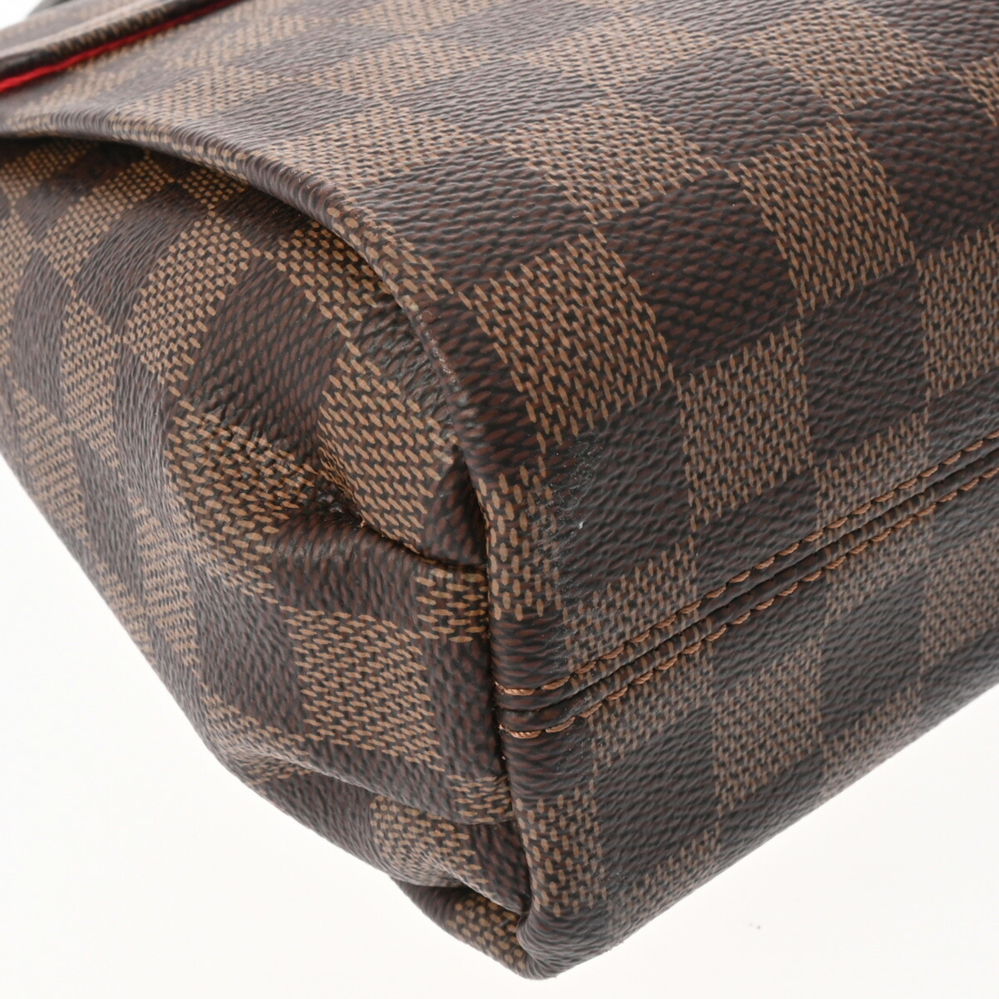 LOUIS VUITTON Damier Croisette Brown N53000 Women's Canvas Handbag