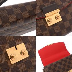 LOUIS VUITTON Damier Croisette Brown N53000 Women's Canvas Handbag