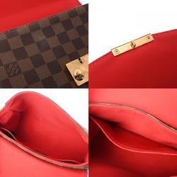 LOUIS VUITTON Damier Croisette Brown N53000 Women's Canvas Handbag