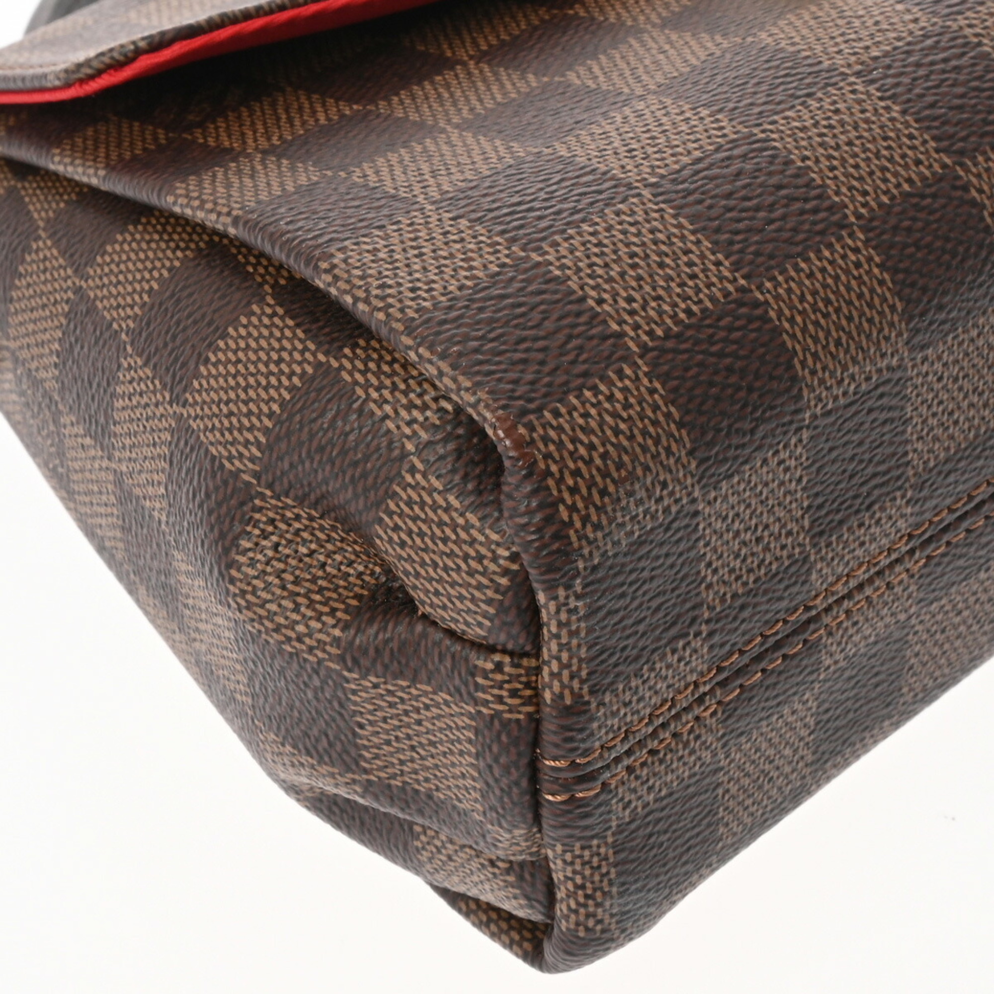 LOUIS VUITTON Damier Croisette Brown N53000 Women's Canvas Handbag