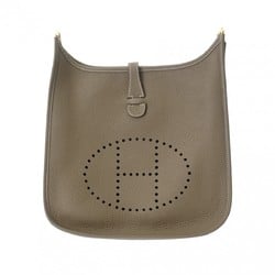 HERMES Evelyn 3 PM Etoupe U Stamp (around 2022) Unisex Taurillon Clemence Shoulder Bag