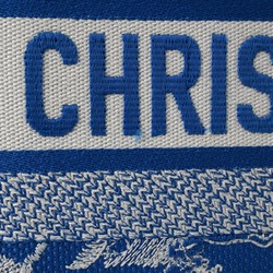 CHRISTIAN DIOR Christian Dior Book Tote Medium Size Blue/White Women's Jacquard Handbag