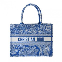 CHRISTIAN DIOR Christian Dior Book Tote Medium Size Blue/White Women's Jacquard Handbag