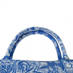 CHRISTIAN DIOR Christian Dior Book Tote Medium Size Blue/White Women's Jacquard Handbag