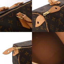 LOUIS VUITTON Louis Vuitton Monogram Speedy 35 Brown M41524 France Women's Canvas Handbag