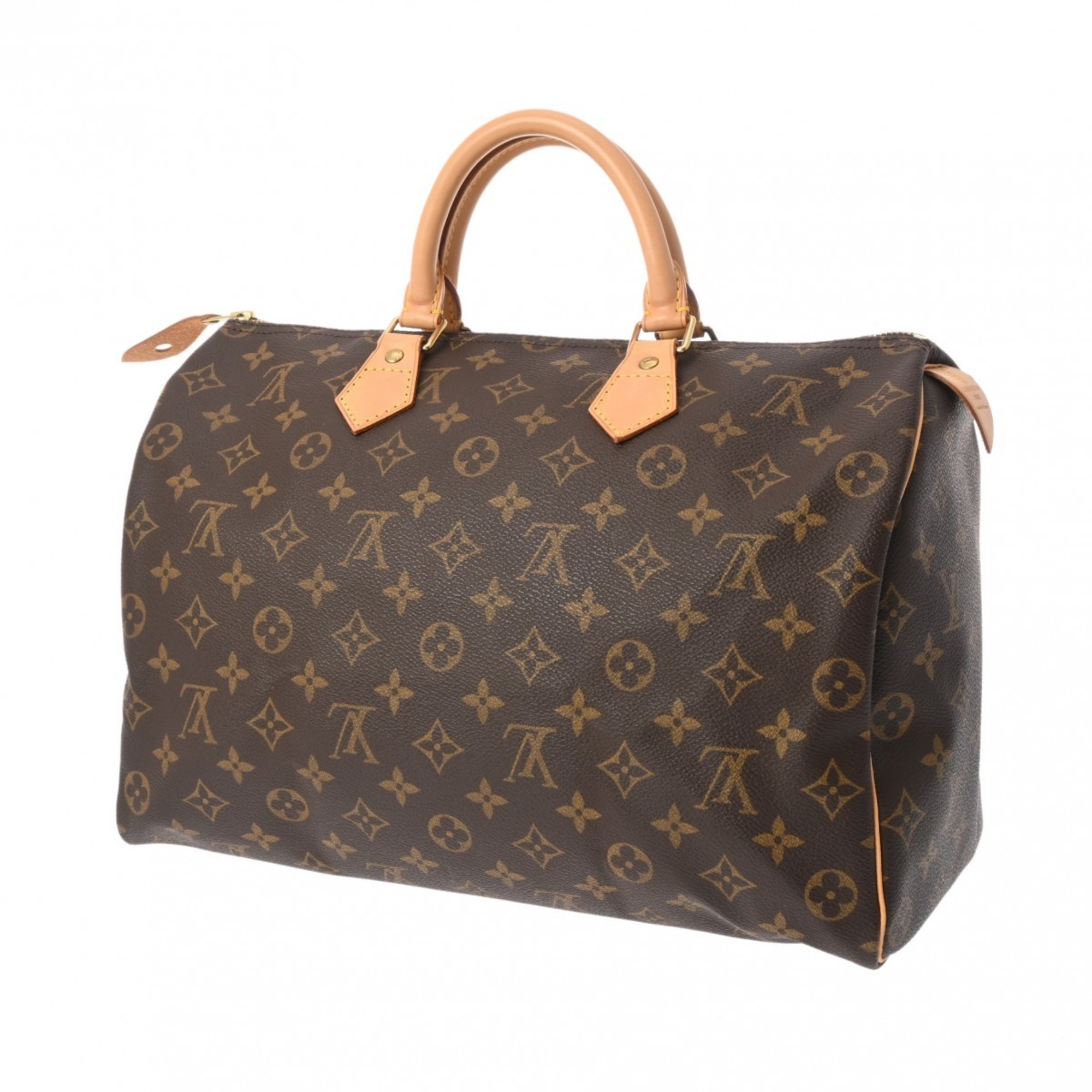 LOUIS VUITTON Louis Vuitton Monogram Speedy 35 Brown M41524 France Women's Canvas Handbag