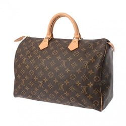 LOUIS VUITTON Louis Vuitton Monogram Speedy 35 Brown M41524 France Women's Canvas Handbag