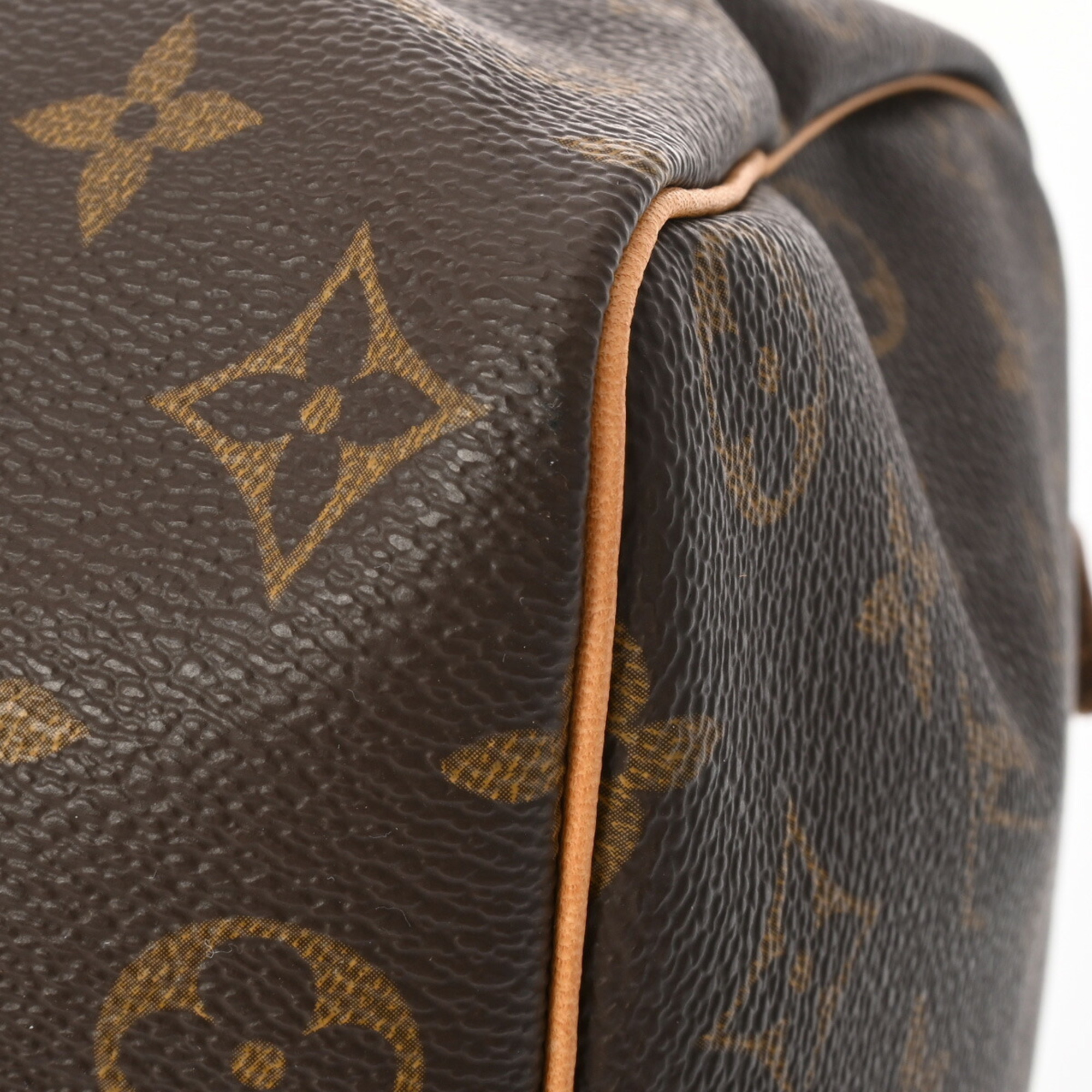 LOUIS VUITTON Louis Vuitton Monogram Speedy 35 Brown M41524 France Women's Canvas Handbag