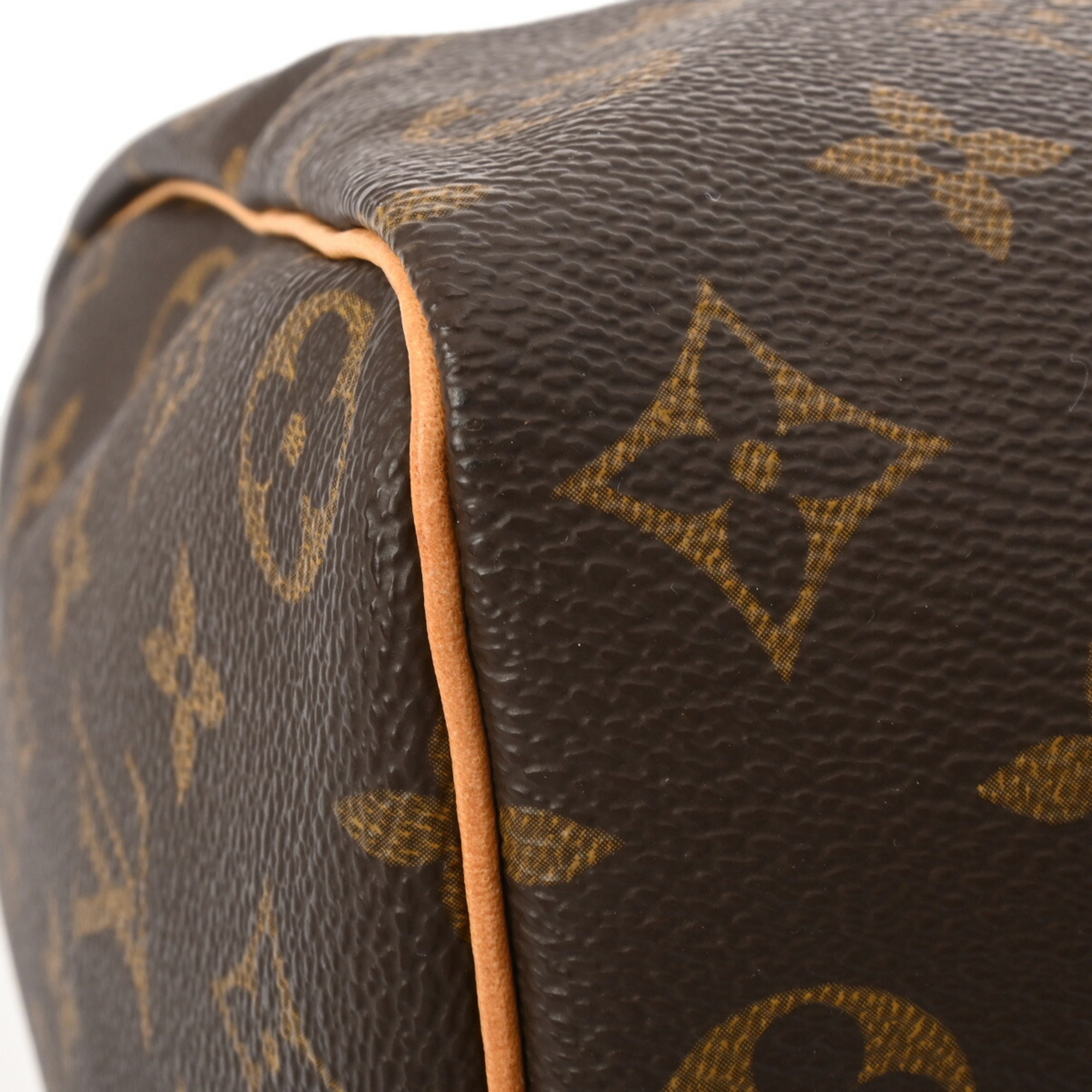 LOUIS VUITTON Louis Vuitton Monogram Speedy 35 Brown M41524 France Women's Canvas Handbag