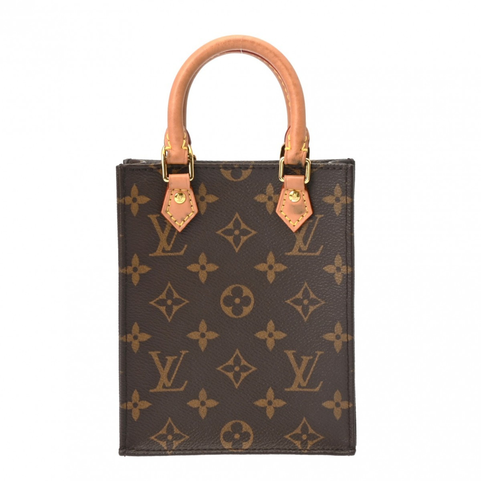 LOUIS VUITTON Louis Vuitton Monogram Petite Sac Plat Brown M69442 Women's Canvas Handbag