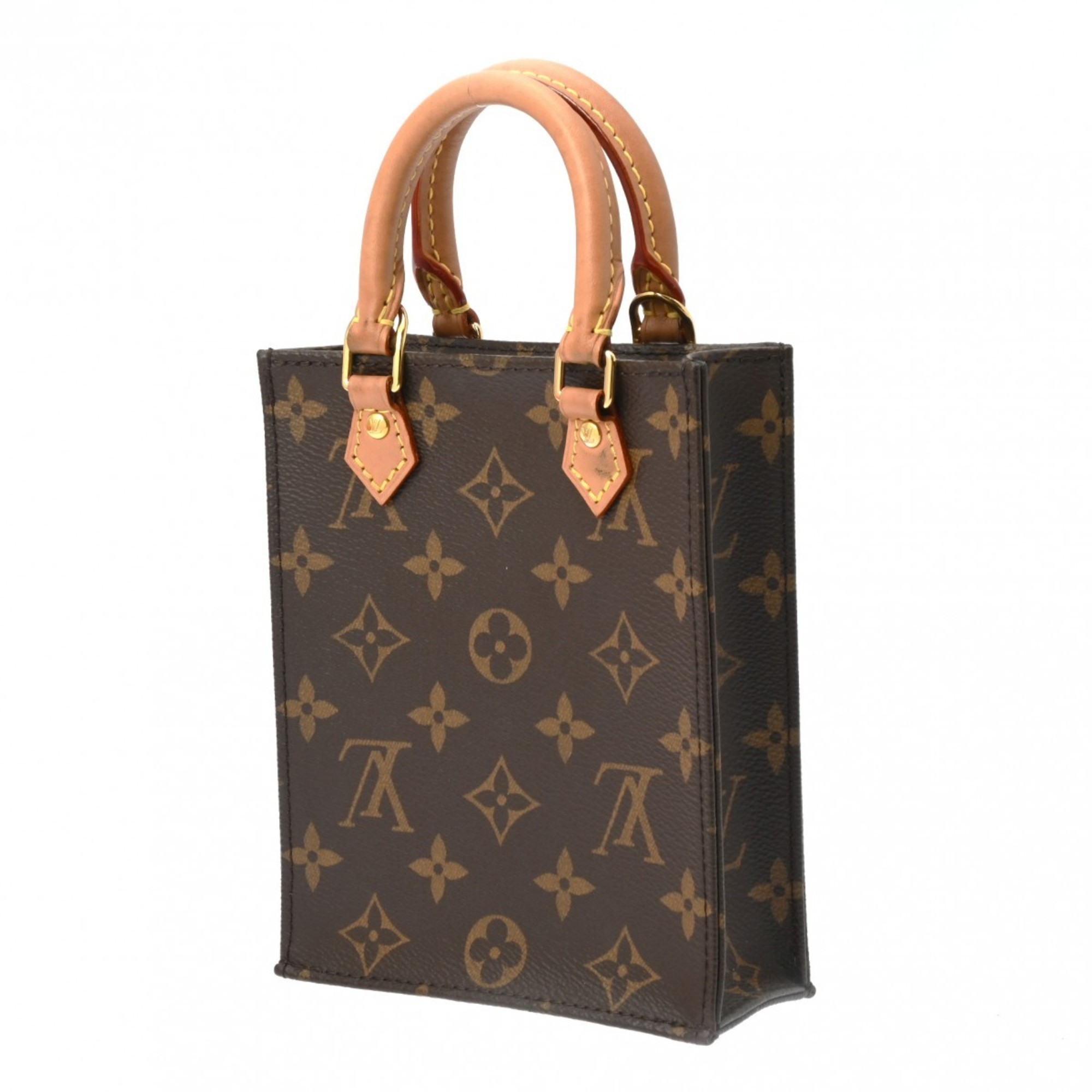 LOUIS VUITTON Louis Vuitton Monogram Petite Sac Plat Brown M69442 Women's Canvas Handbag