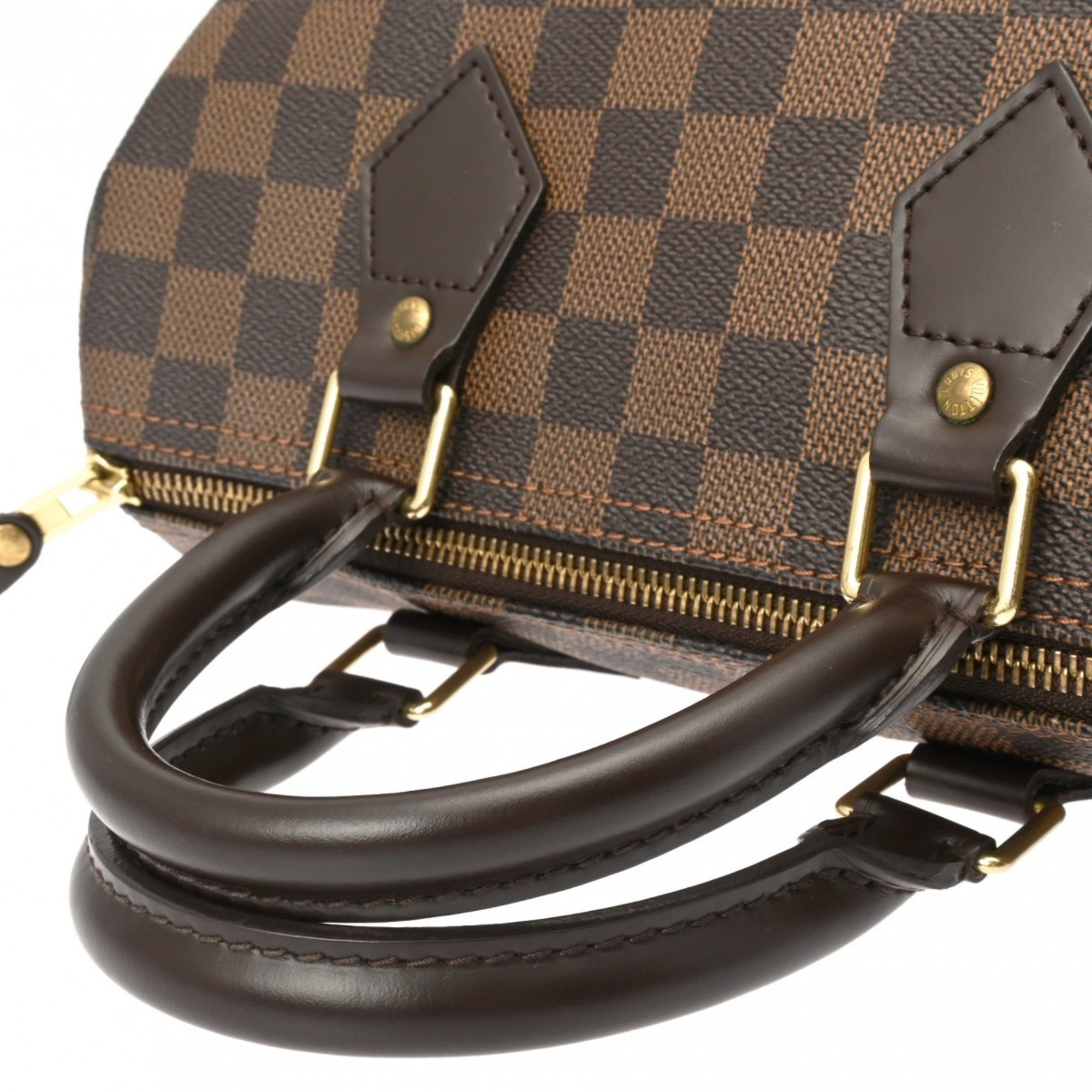 LOUIS VUITTON Damier Speedy 25 Brown N41532 Women's Canvas Handbag