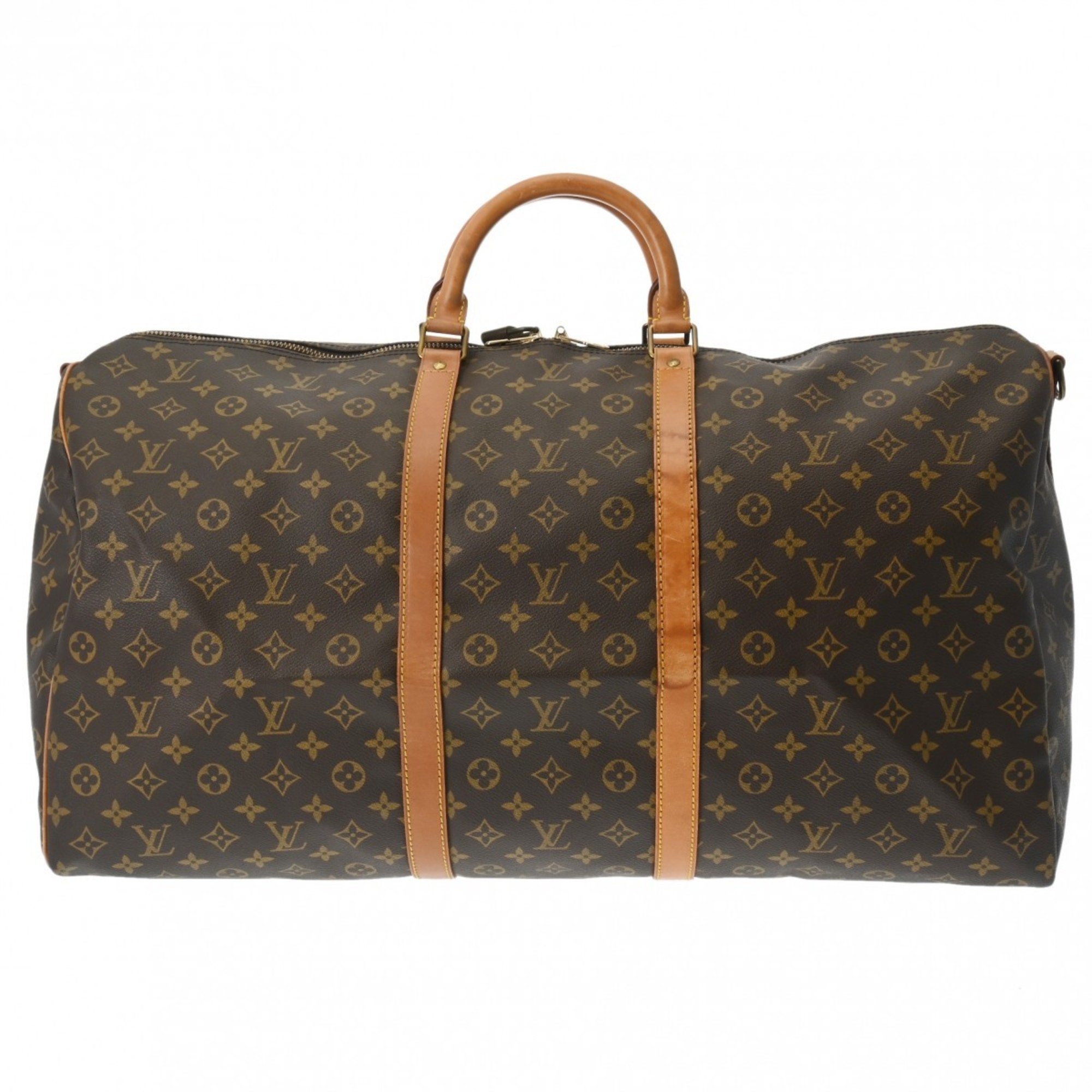 LOUIS VUITTON Louis Vuitton Monogram Keepall Bandouliere 60 Brown M41412 Unisex Canvas Boston Bag