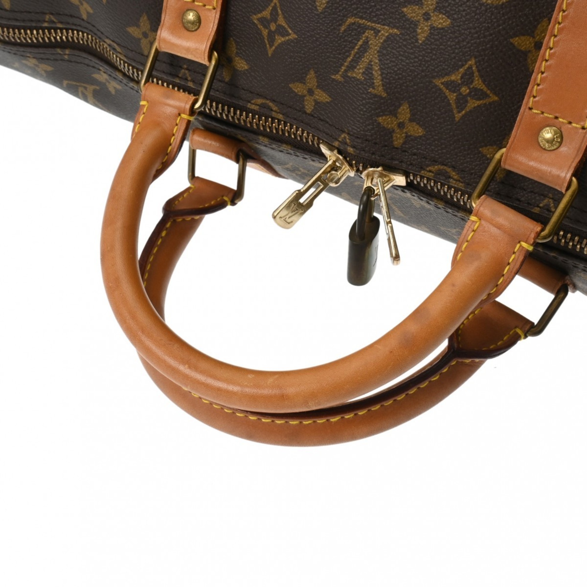 LOUIS VUITTON Louis Vuitton Monogram Keepall Bandouliere 60 Brown M41412 Unisex Canvas Boston Bag