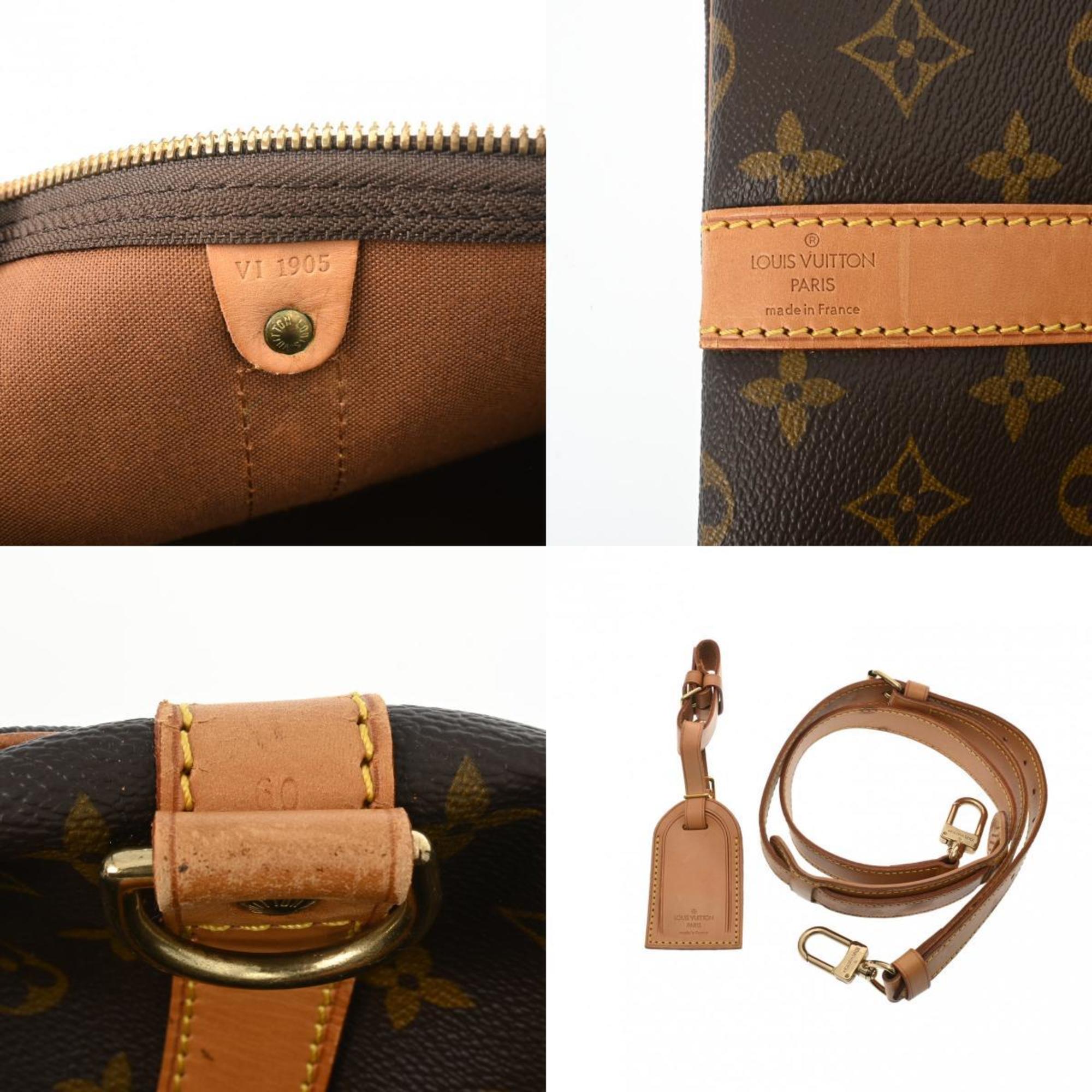 LOUIS VUITTON Louis Vuitton Monogram Keepall Bandouliere 60 Brown M41412 Unisex Canvas Boston Bag