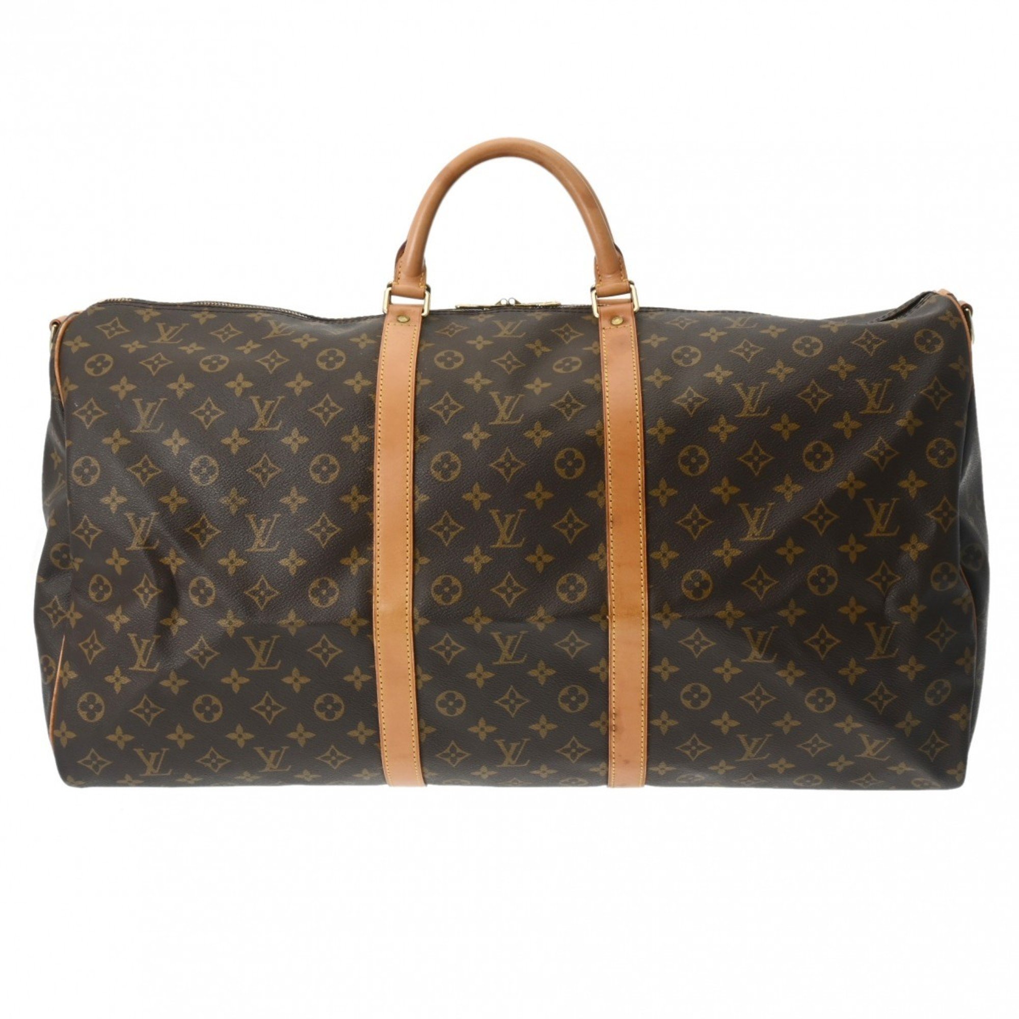 LOUIS VUITTON Louis Vuitton Monogram Keepall Bandouliere 60 Brown M41412 Unisex Canvas Boston Bag