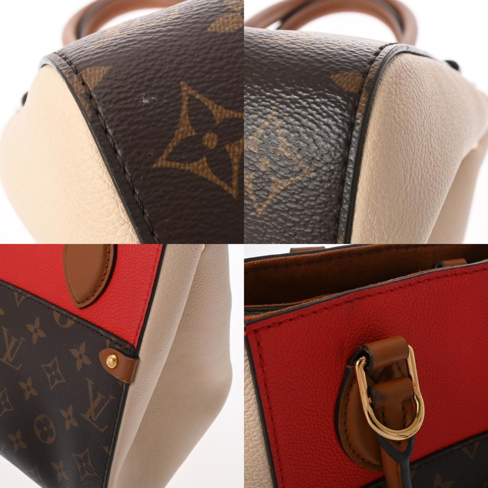 LOUIS VUITTON Louis Vuitton Monogram Fold Tote PM Cerise/Creme/Noir M45389 Women's Canvas Bag