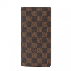 LOUIS VUITTON Damier Portefeuille Brazza Brown N60017 Men's Canvas Long Wallet