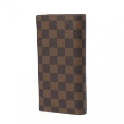 LOUIS VUITTON Damier Portefeuille Brazza Brown N60017 Men's Canvas Long Wallet