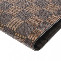 LOUIS VUITTON Damier Portefeuille Brazza Brown N60017 Men's Canvas Long Wallet