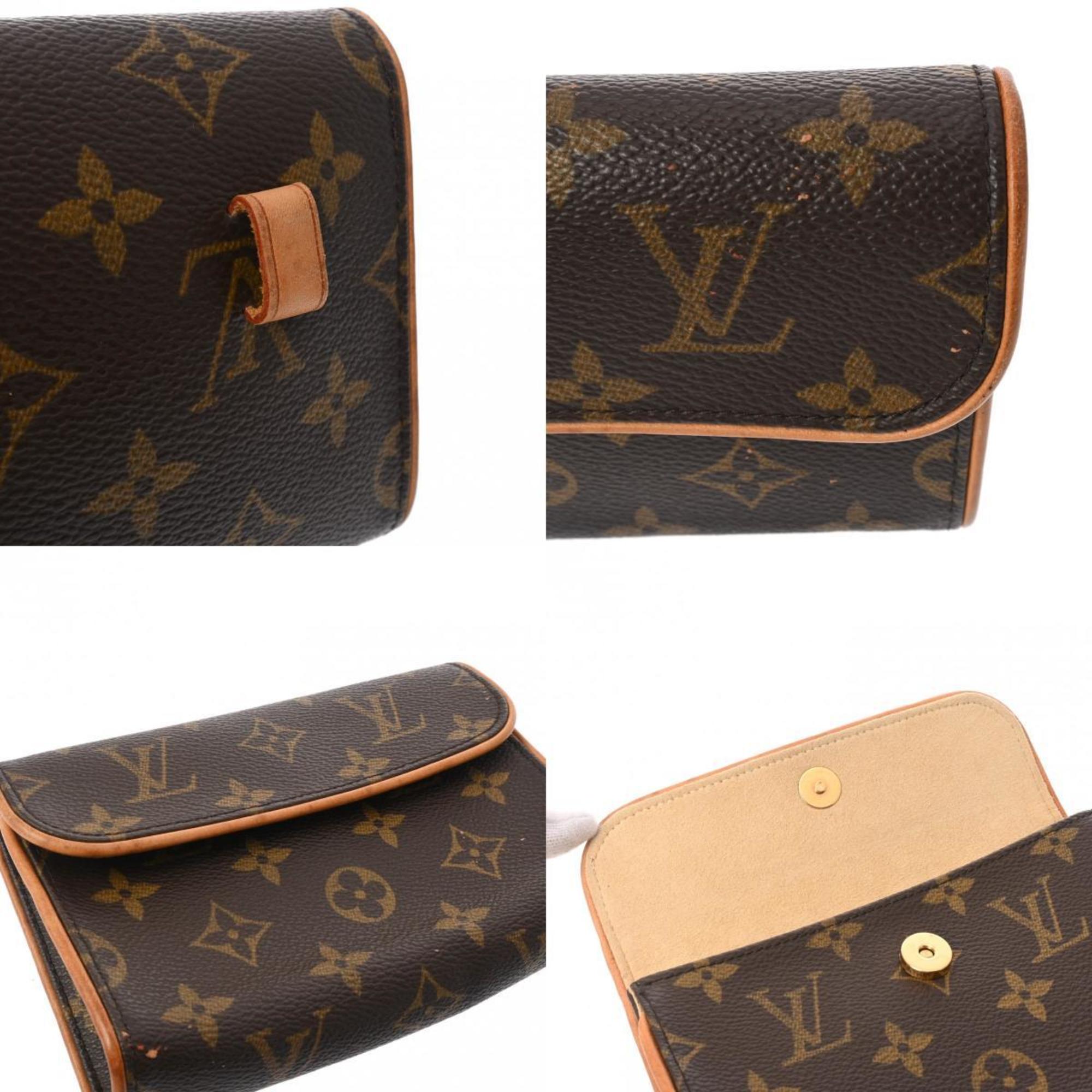 LOUIS VUITTON Louis Vuitton Monogram Pochette Florentine Brown M51855 Women's Canvas Waist Bag