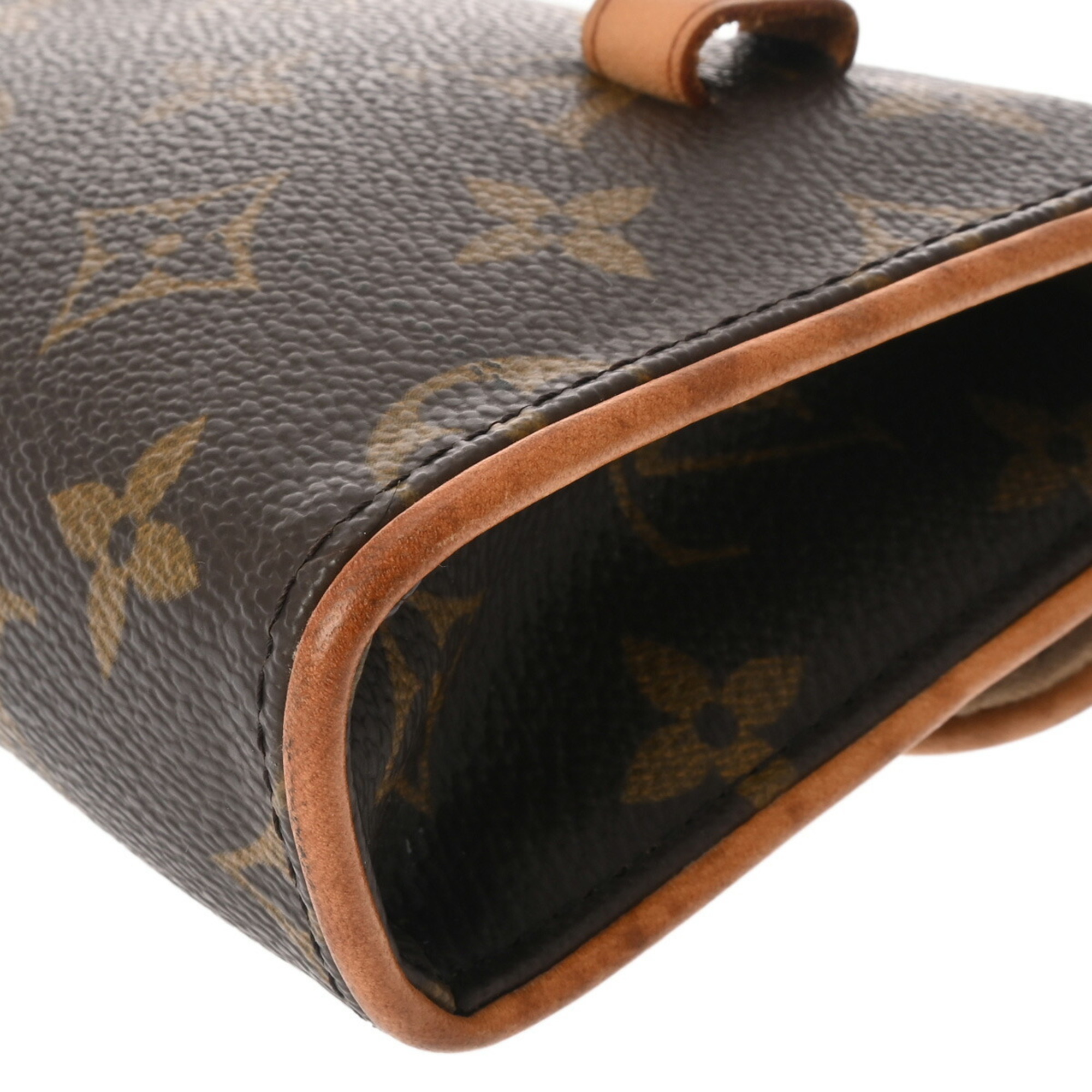 LOUIS VUITTON Louis Vuitton Monogram Pochette Florentine Brown M51855 Women's Canvas Waist Bag