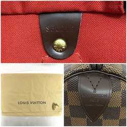 Louis Vuitton Handbag Speedy 25 f-21119 Brown Damier Ebene N41365 Canvas Leather SP0016 LOUIS VUITTON Bag Boston with Padlock